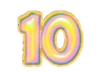 10 symbol - yellow number 10