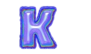 K symbol - blue letter K
