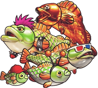 Money Fish symbol - green fish with coins