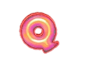 Q symbol - pink letter Q